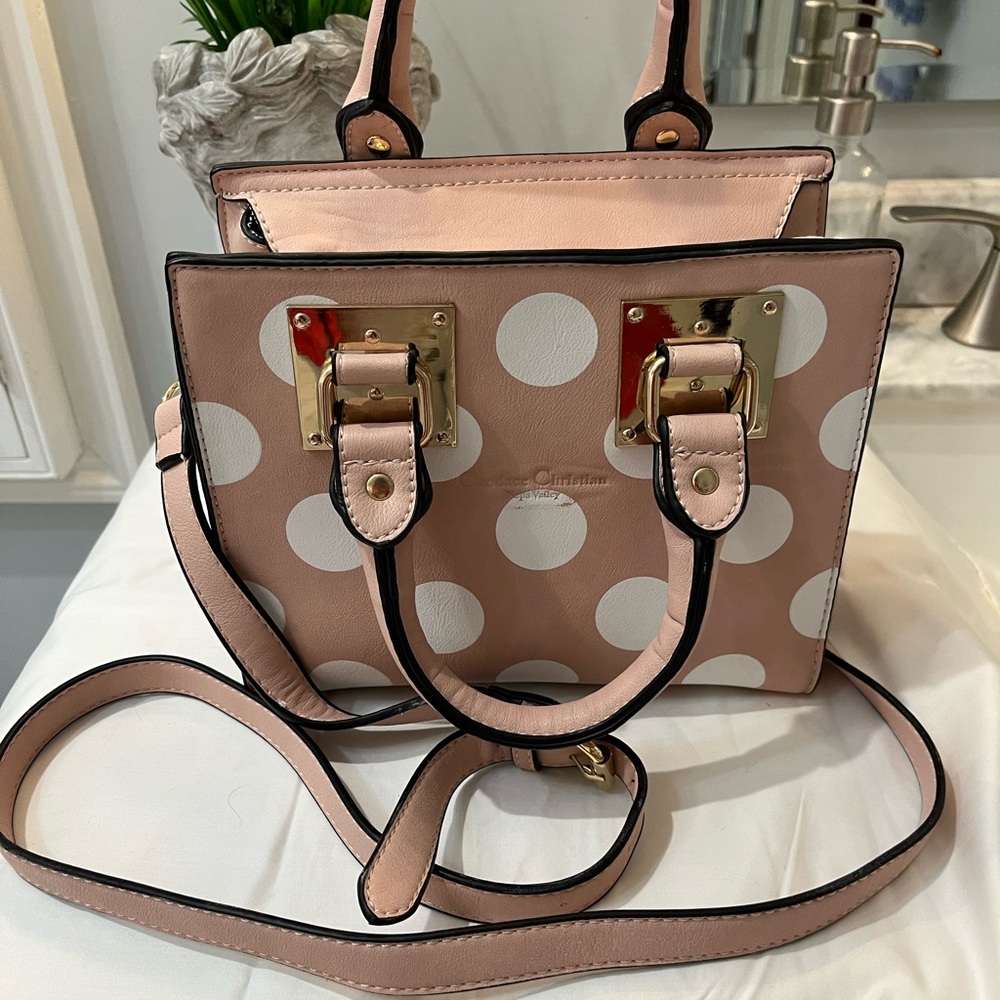 Pink Polka Dot Candace Christian Napa Valley purse
